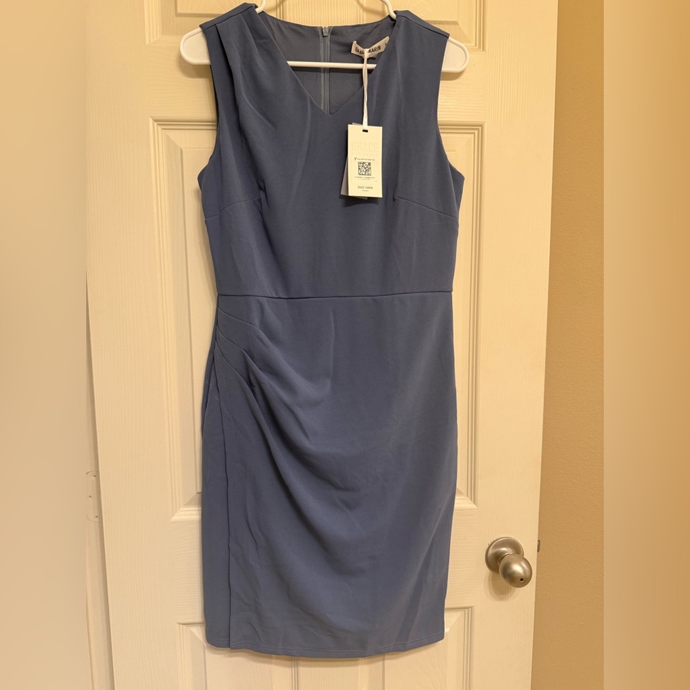 Elegant Blue Sleeveless Dress